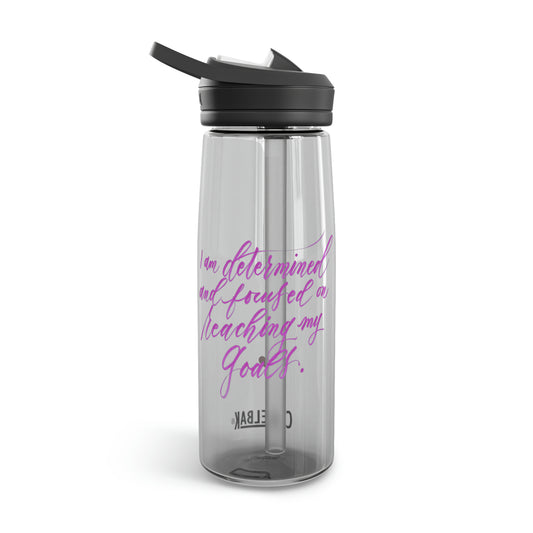 Determined CamelBak Eddy®  Water Bottle, 25oz - "I am determined..." Calligraphy - I am Empowered #01