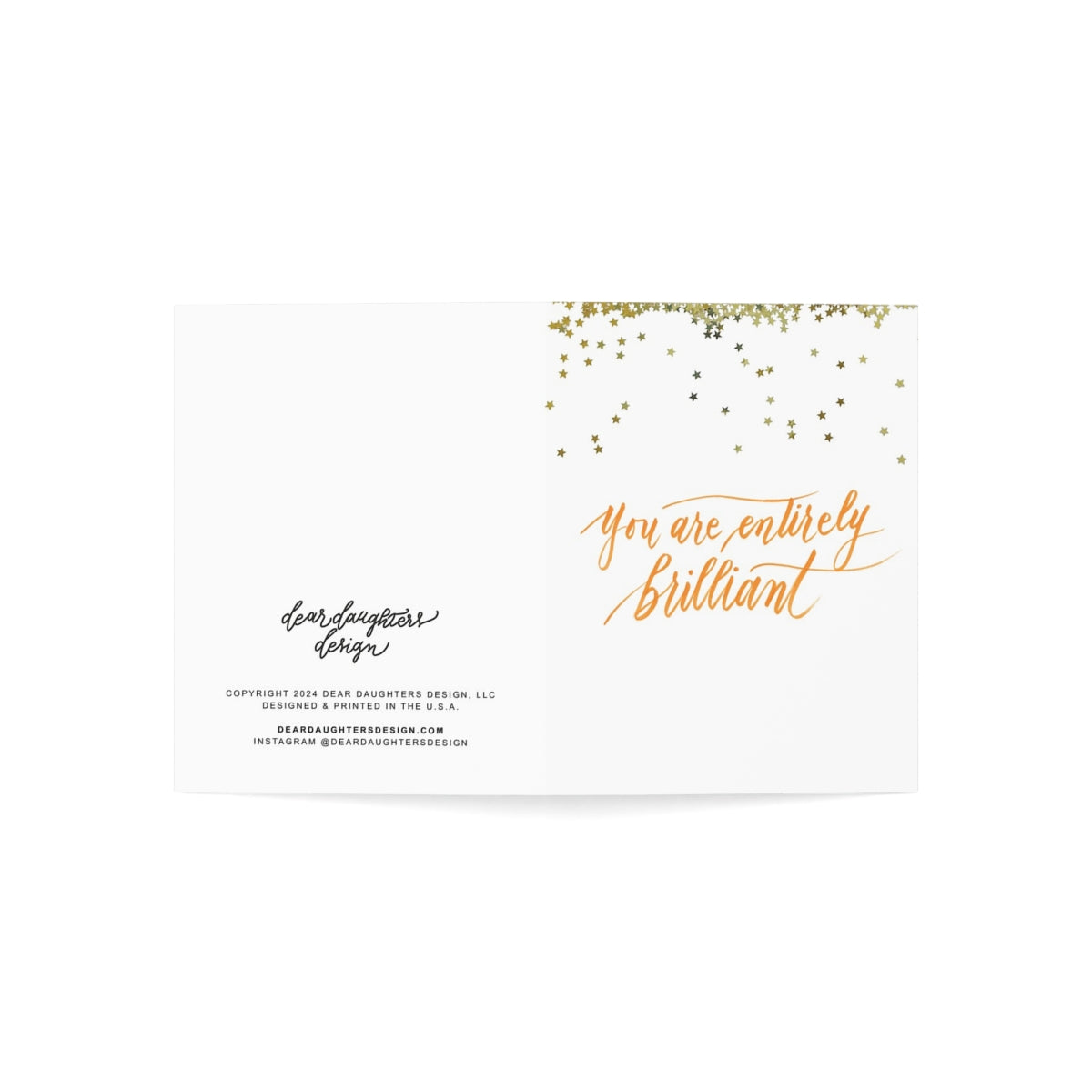 "You are entirely brilliant!" Orange Thank You Greeting Card - Gratitude #03