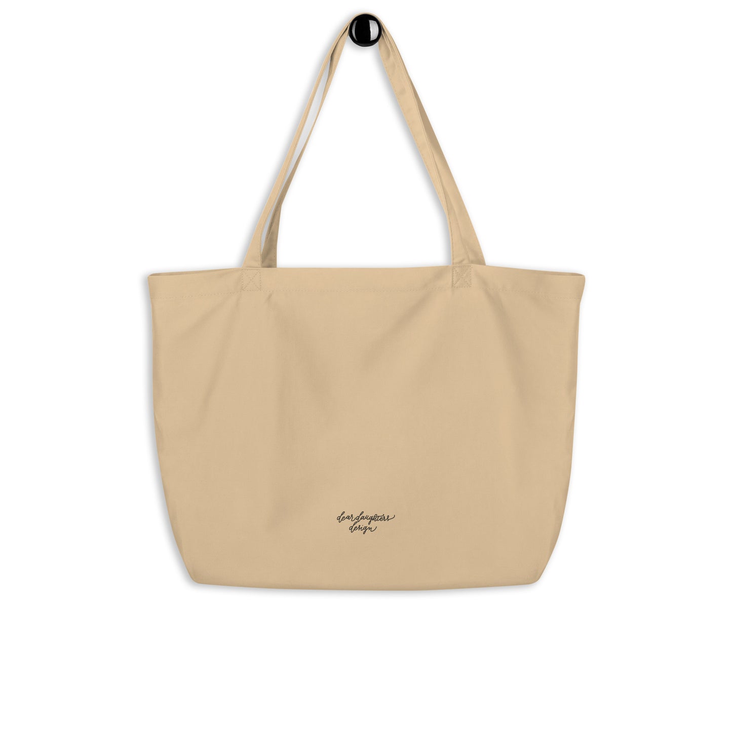 Script "Strong" Calligraphy Printed on Certified Organic Cotton Canvas Large Eco Tote Bag
