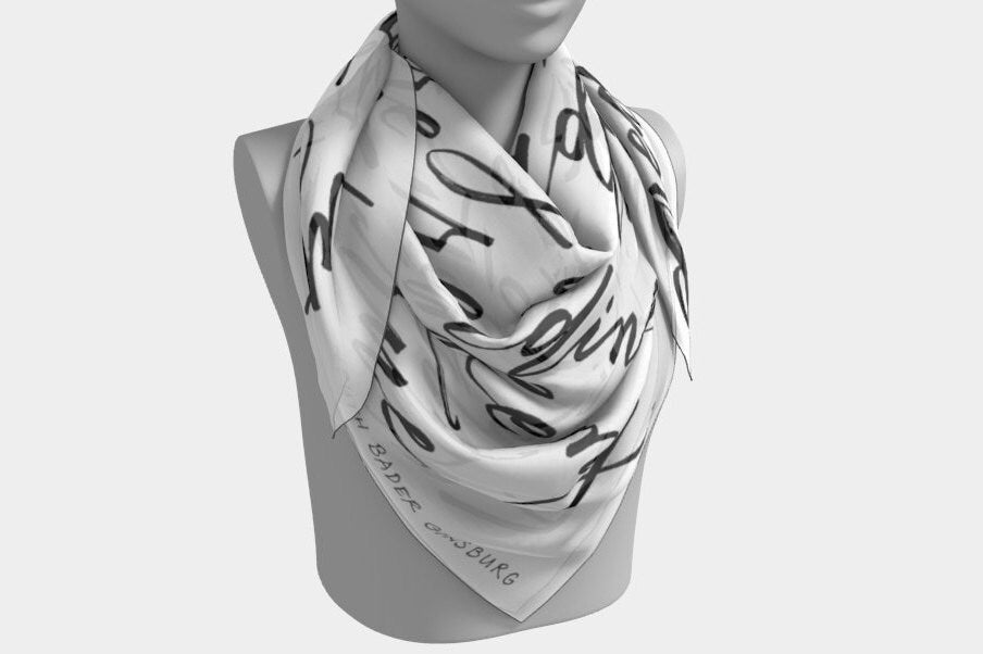 Gift for Readers or Teachers - Scarf with Reading Quote by Ruth Bader Ginsburg (RBG)