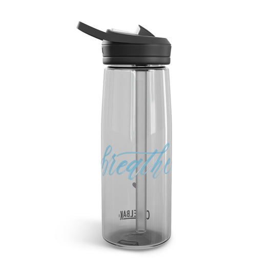 CamelBak Handwritten "Breathe" Calligraphy Sky Blue Script Printed CamelBak Sports Water Bottle