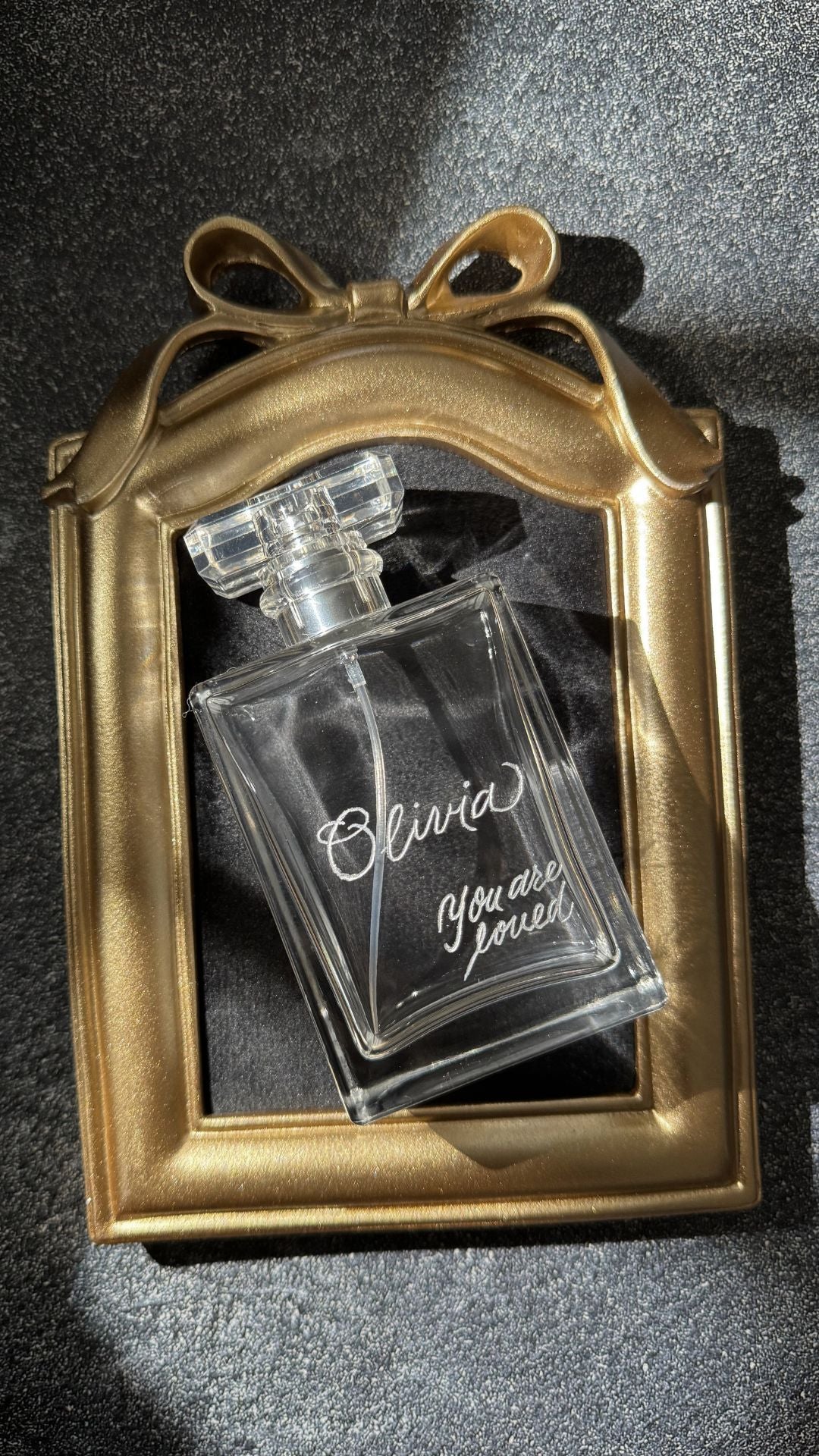 Personalized Engraving Service on Glass Perfume Bottle: Custom