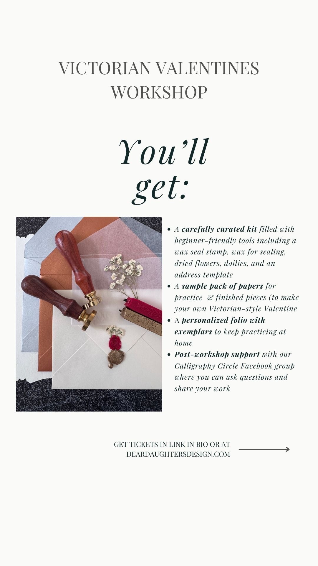 South Street Gardens - Saturday, February 21, 2026, 10-11:30am, Morristown, NJ - Victorian Letter Writing Workshop