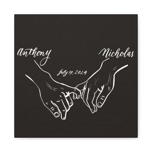 CUSTOM1 - Anthony & Nicholas - Wedding Gift - Matte Canvas, Stretched, 1.25" - CUSTOM