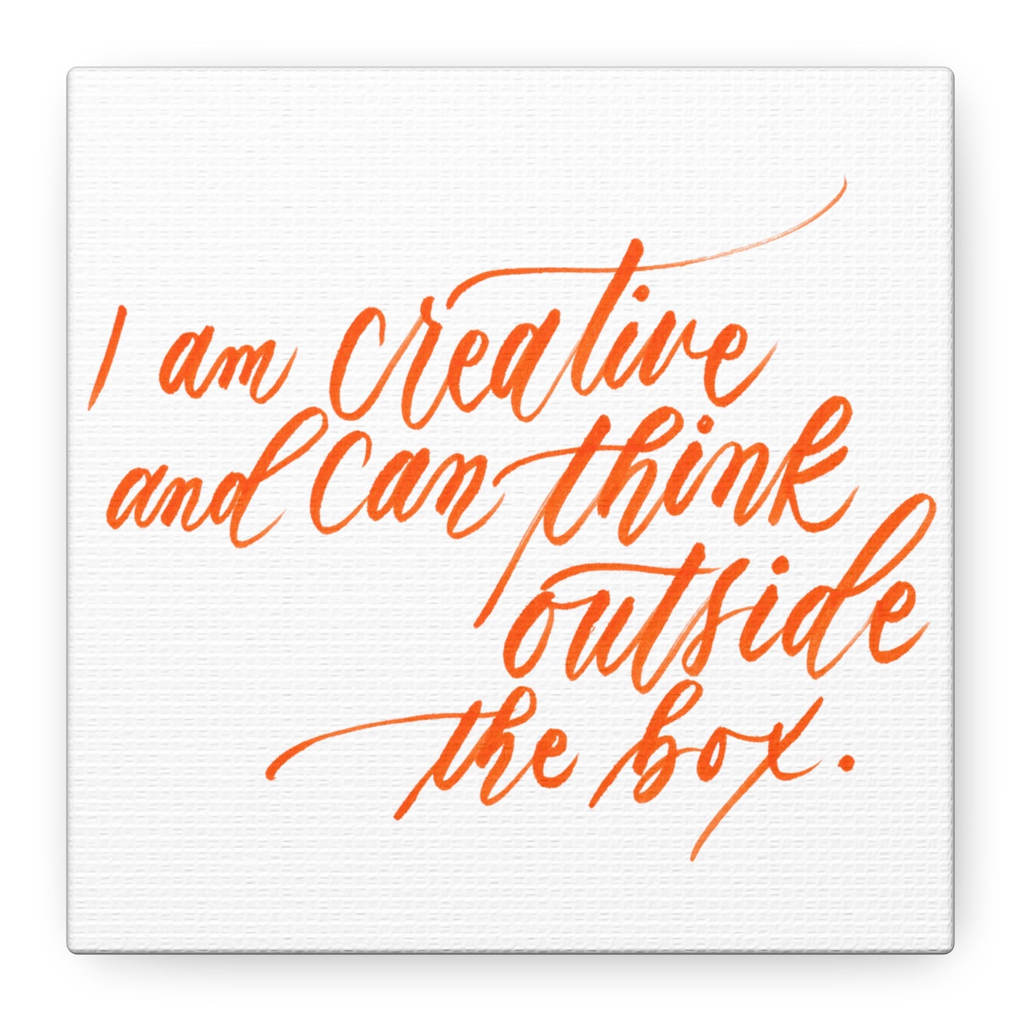 Mini 6"x6" Thick 1.25" Wall Decor Canvas - "I am creative..." Matte Canvas, Stretched, 1.25" - I am Empowered #03