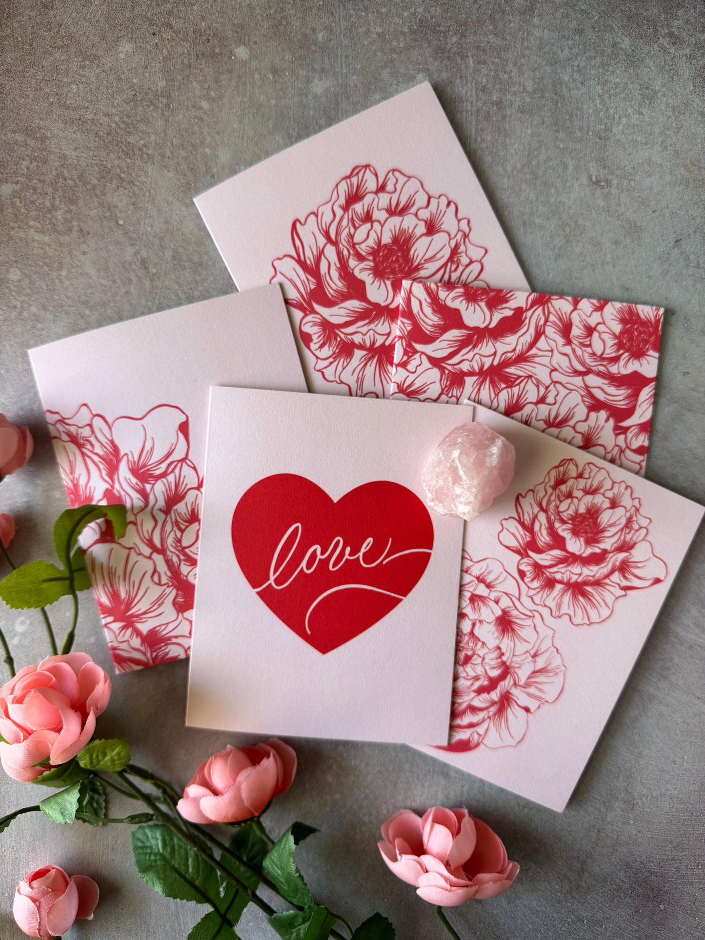 Love Script Heart Greeting Card