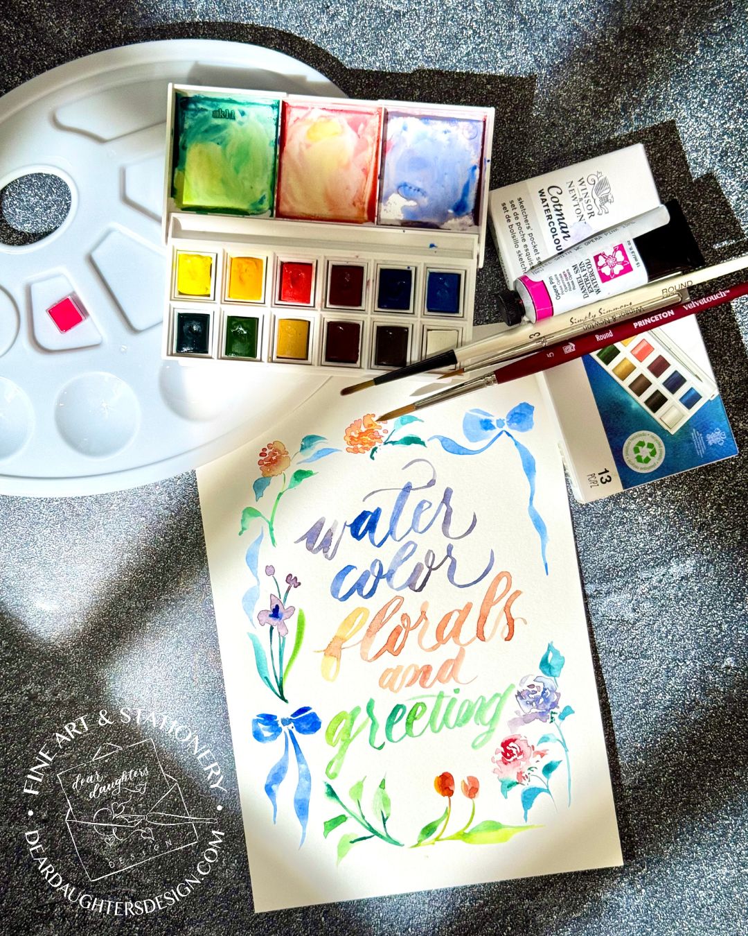 Reeves-Reed Arboretum - Friday, July 24, 2026, 10-11:30am, Summit, NJ - Intro to Watercolor Florals & Greetings Workshop