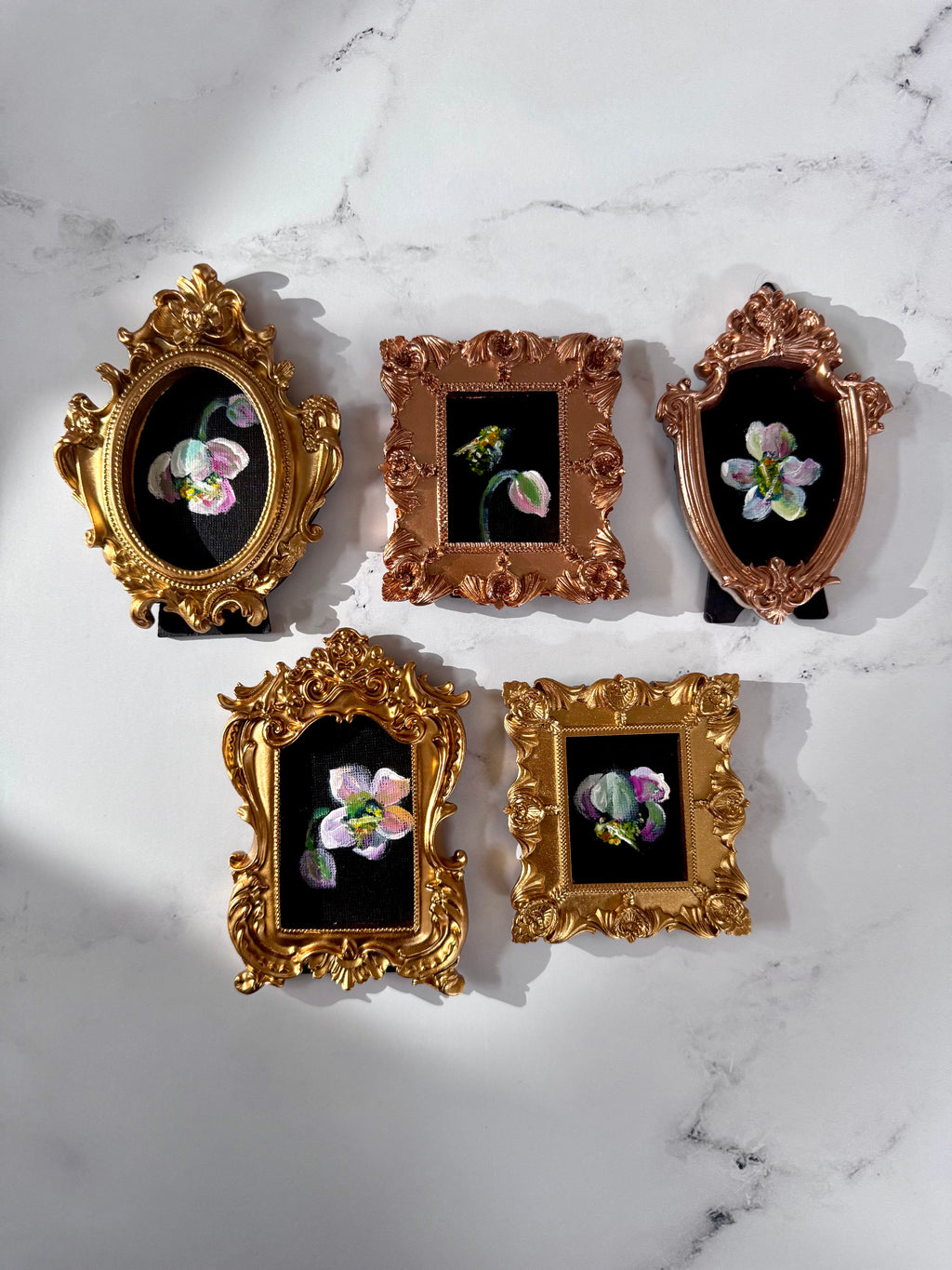 SOLD - Tiny Treasures Collection - Colony III, #4 of 5 Bumblebees & Anemones