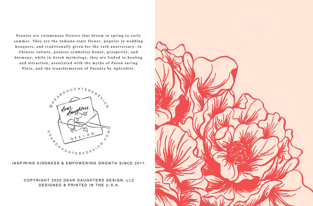 Peony Ruffles Greeting Card - Dear Daughters Design
