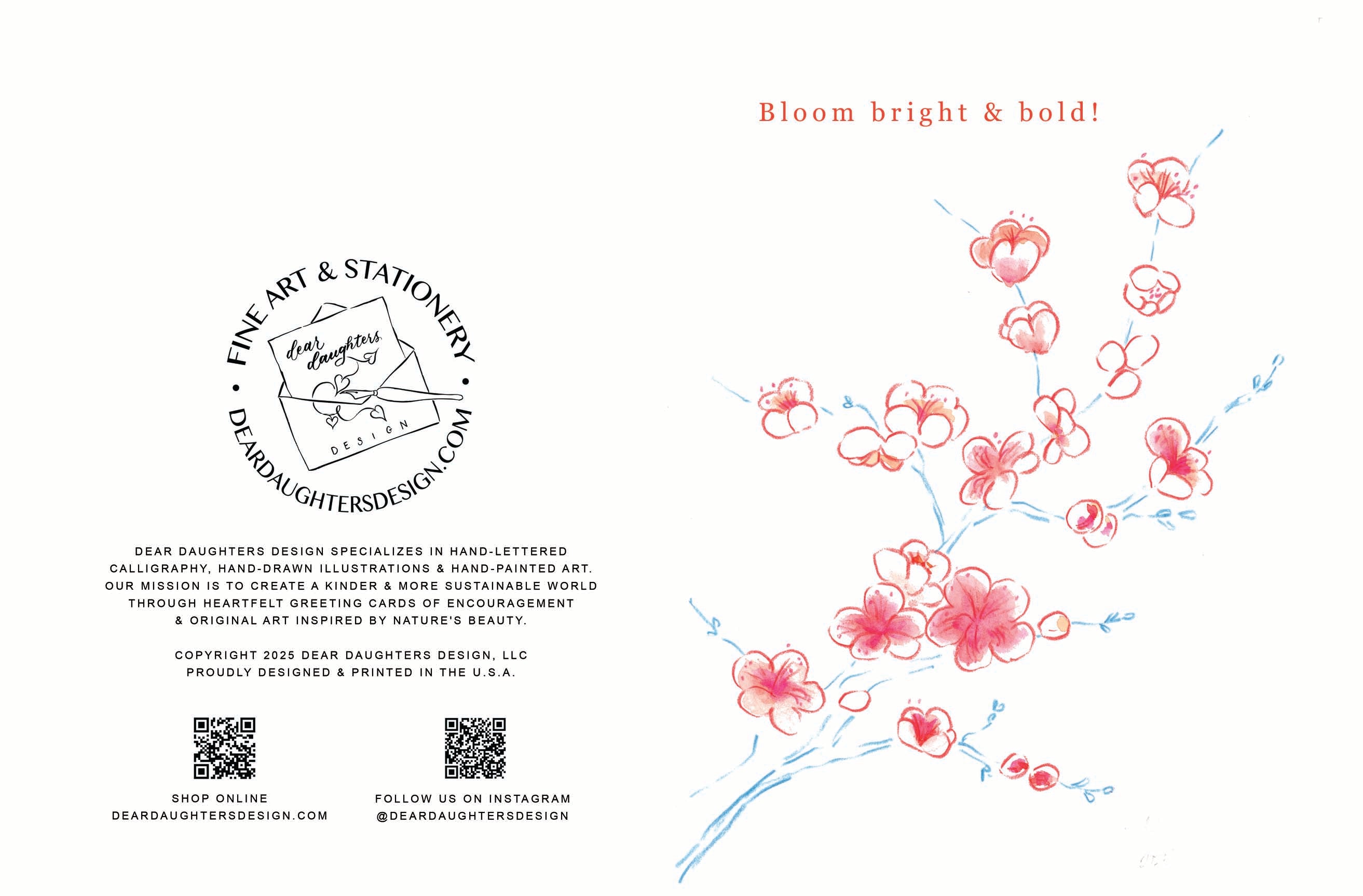 Greeting Card Design Service - Hand-painted Art & Typeset Design in Adobe Illustrator