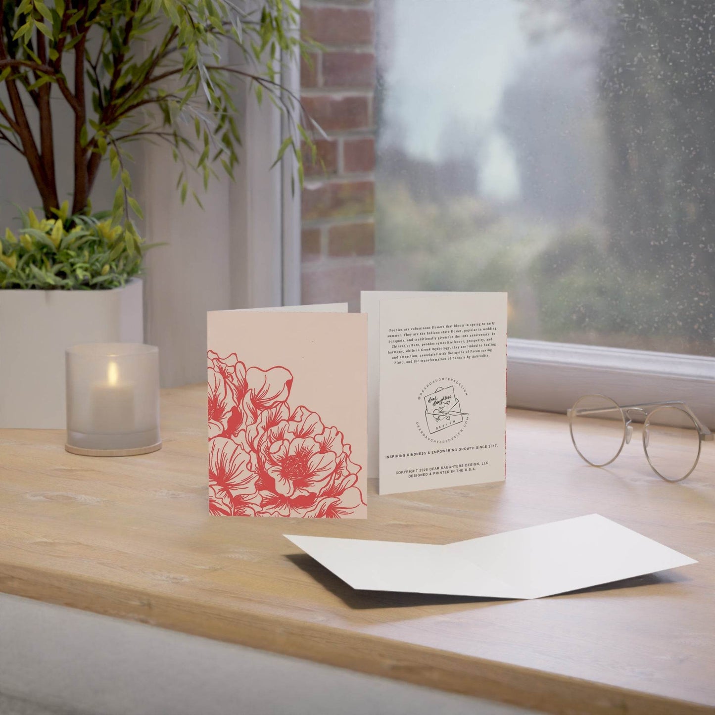 Peony Ruffles Greeting Card - Dear Daughters Design