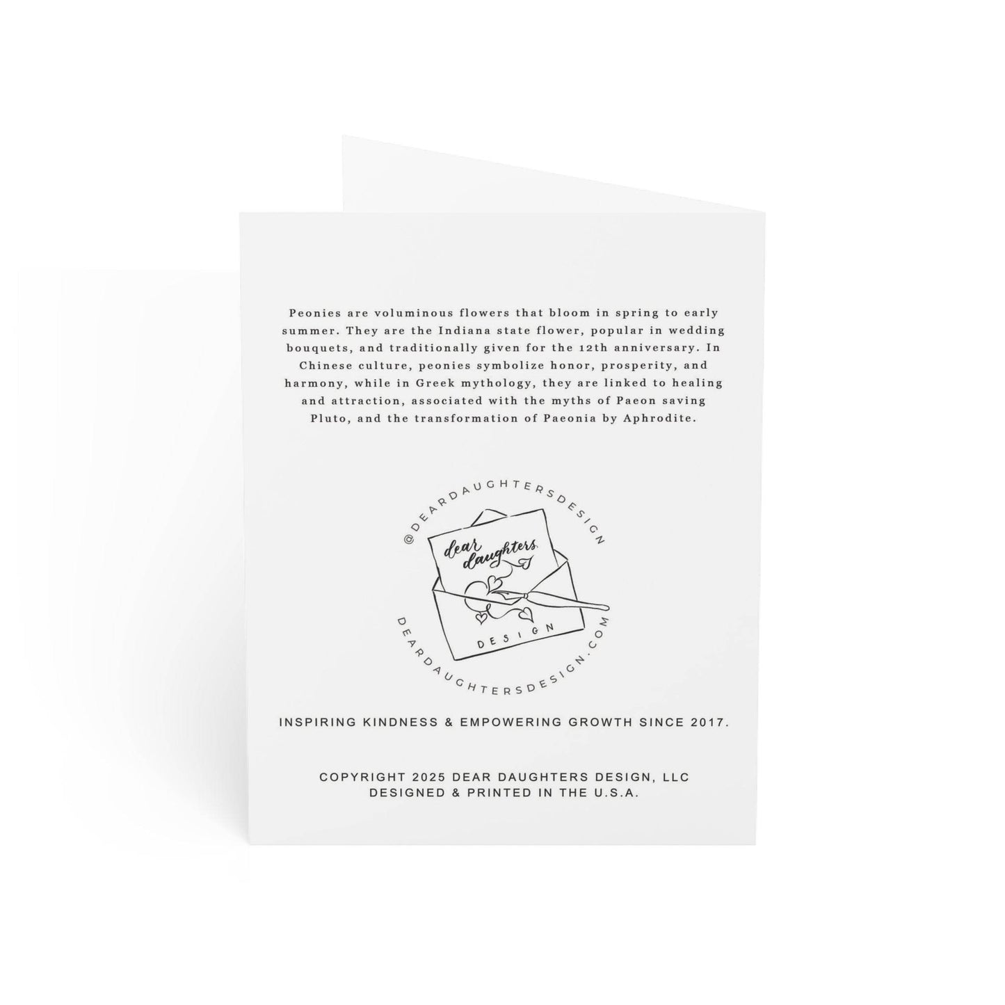 Peony Toile Greeting Card - Dear Daughters Design