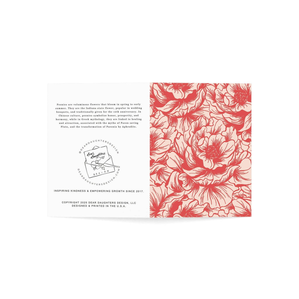 Peony Toile Greeting Card - Dear Daughters Design