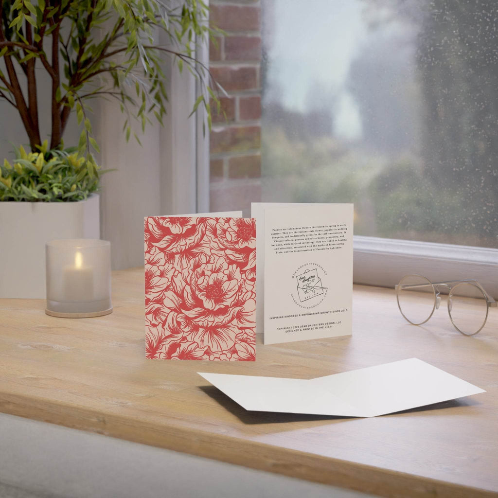 Peony Toile Greeting Card - Dear Daughters Design