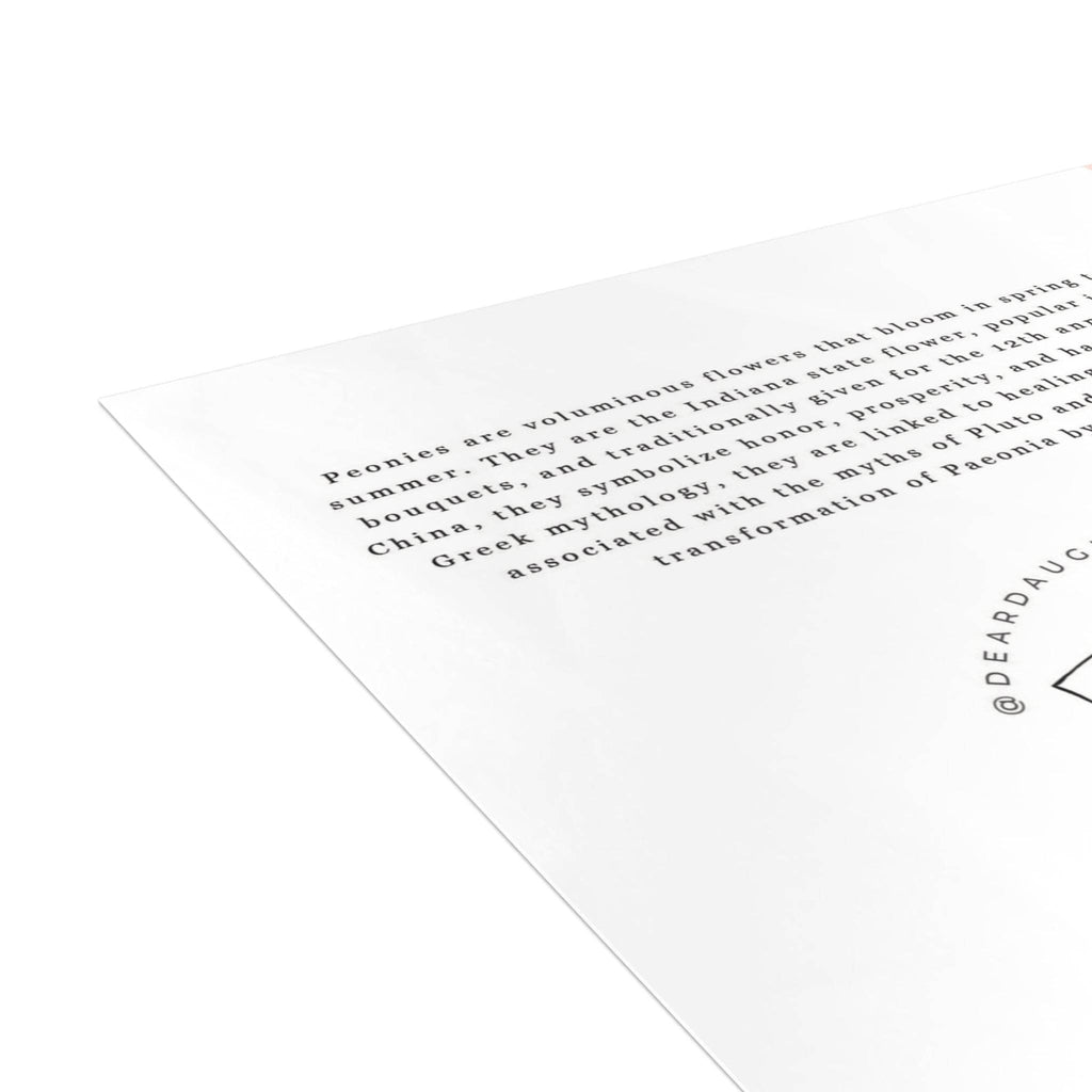 Peony Hero Greeting Card - Dear Daughters Design