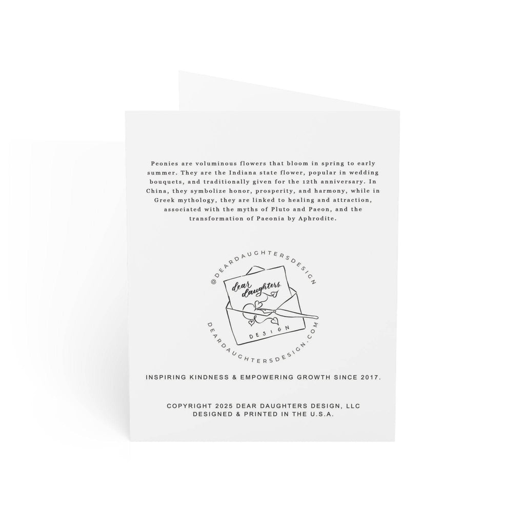 Peony Hero Greeting Card - Dear Daughters Design