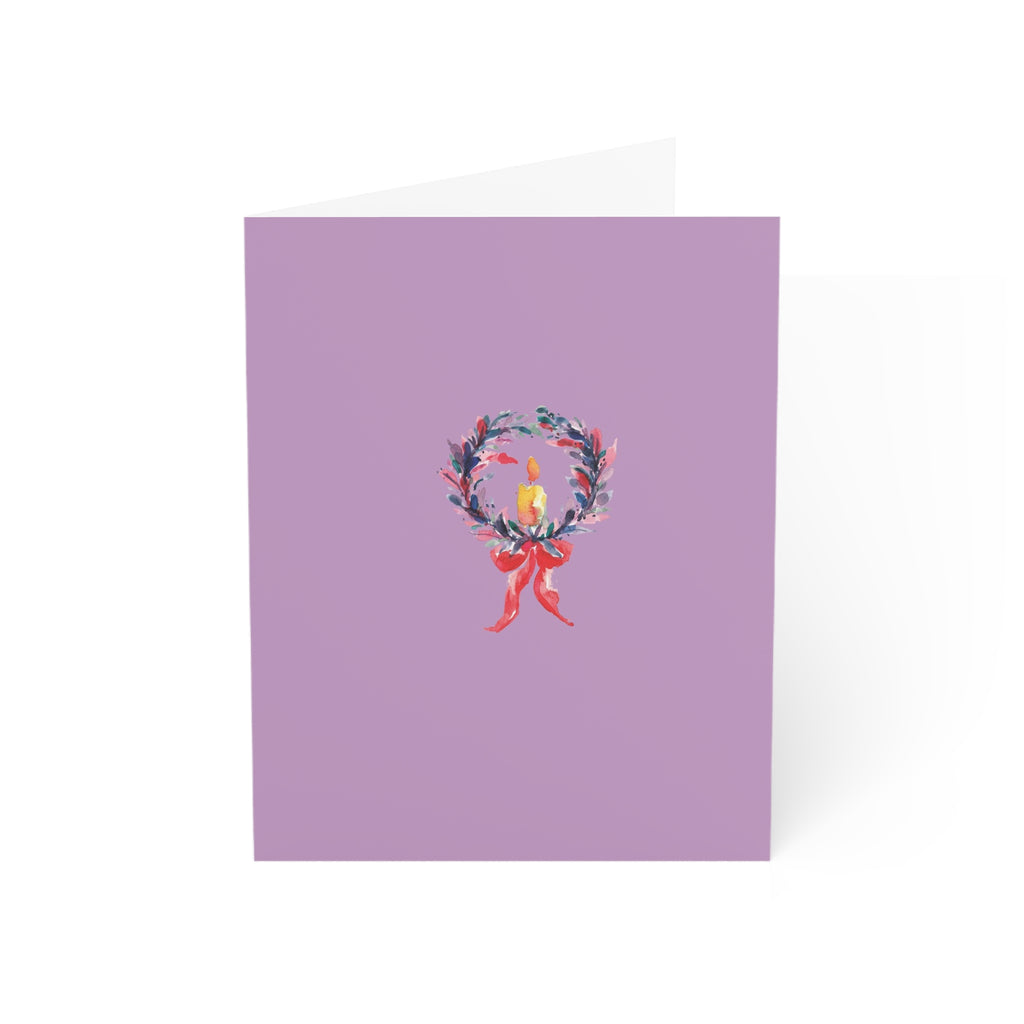 Greeting Card Set of 4 - Lavender Bows & Baubles Collection