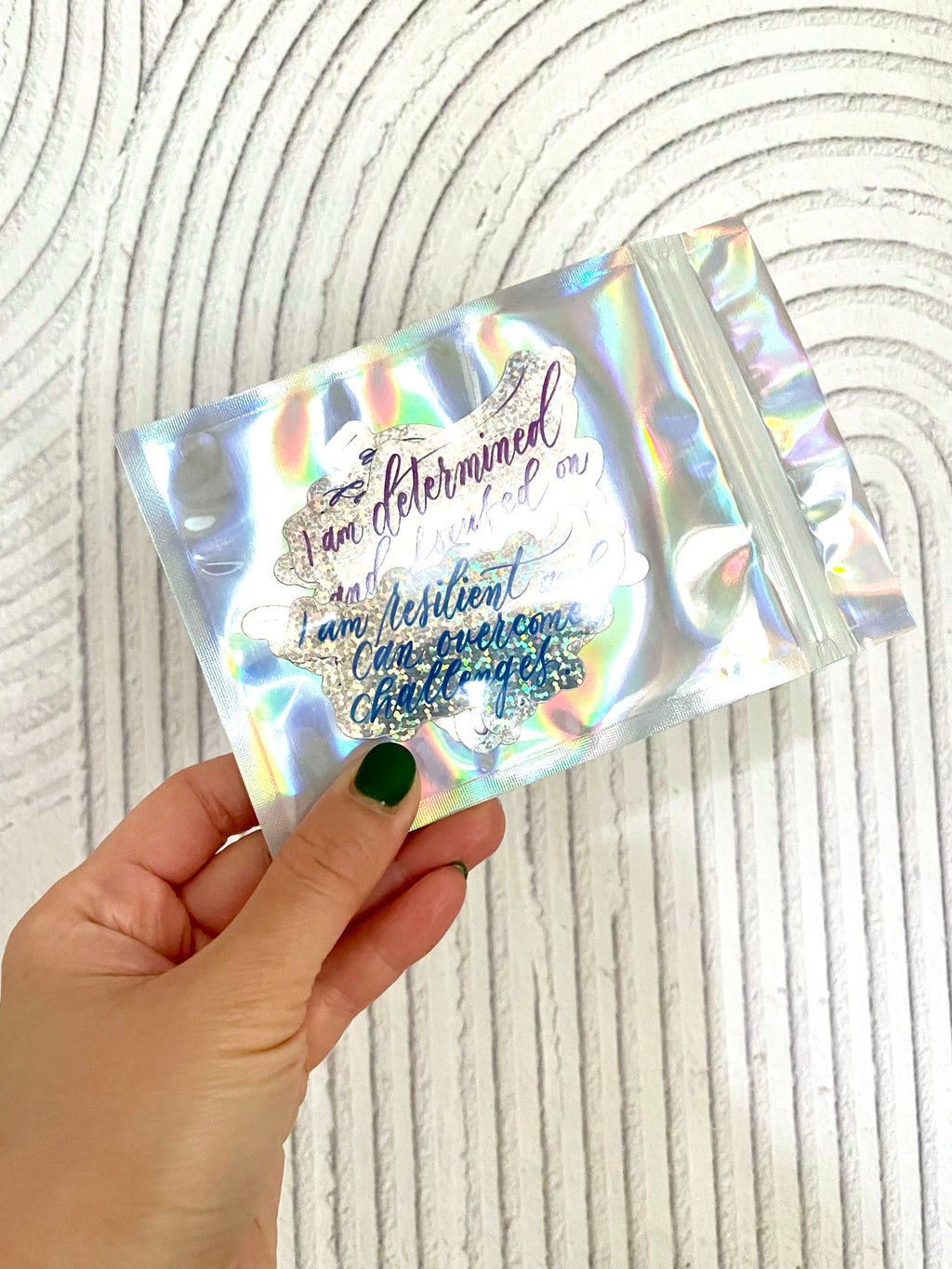 Glitter Sticker Gift Pack "I am... Empowered" Calligraphy Quote Vinyl Decal Stickers Set of 3 - I am Empowered #01, #05, #06