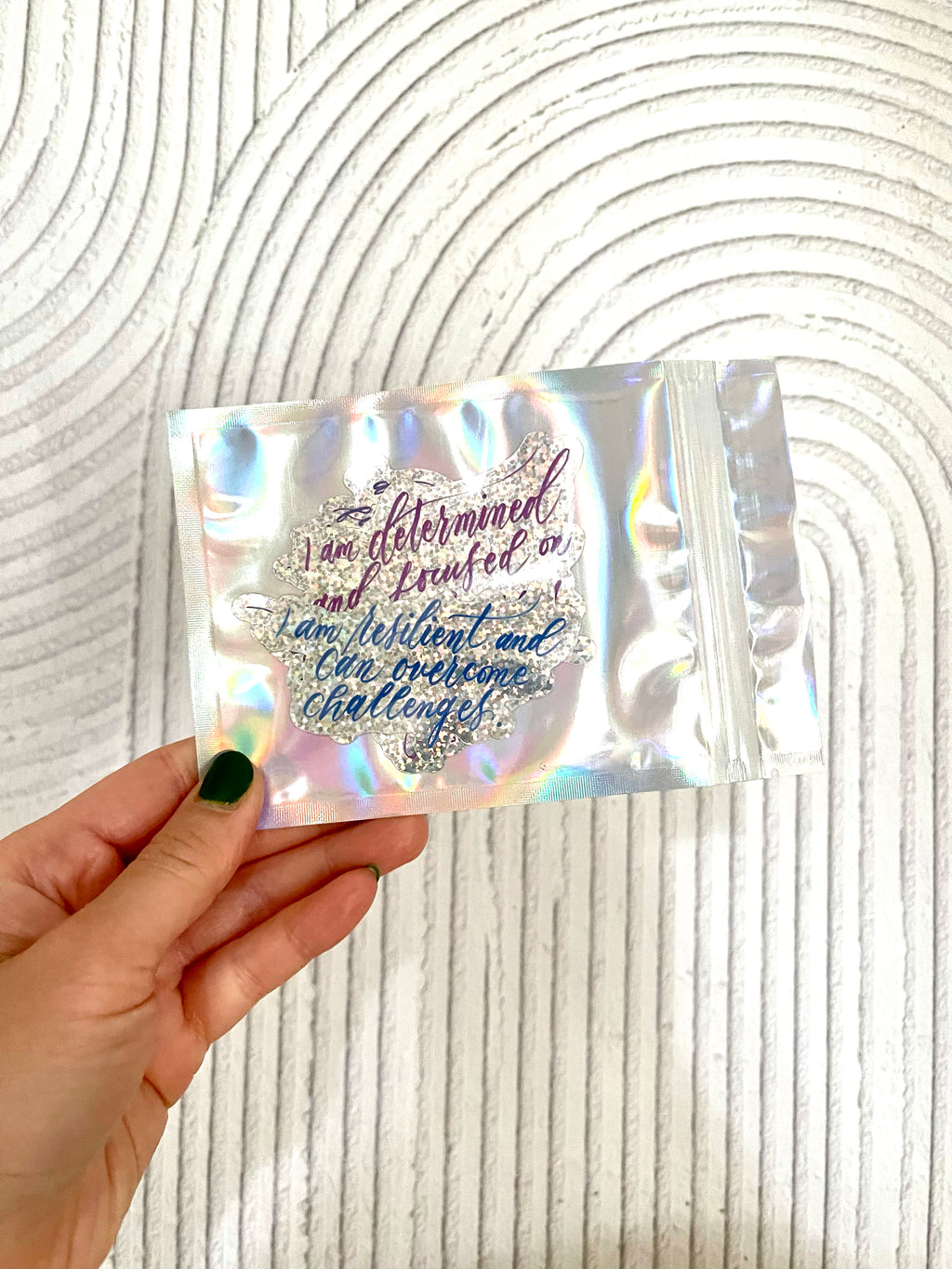 Glitter Sticker Gift Pack "I am... Empowered" Calligraphy Quote Vinyl Decal Stickers Set of 3 - I am Empowered #01, #05, #06