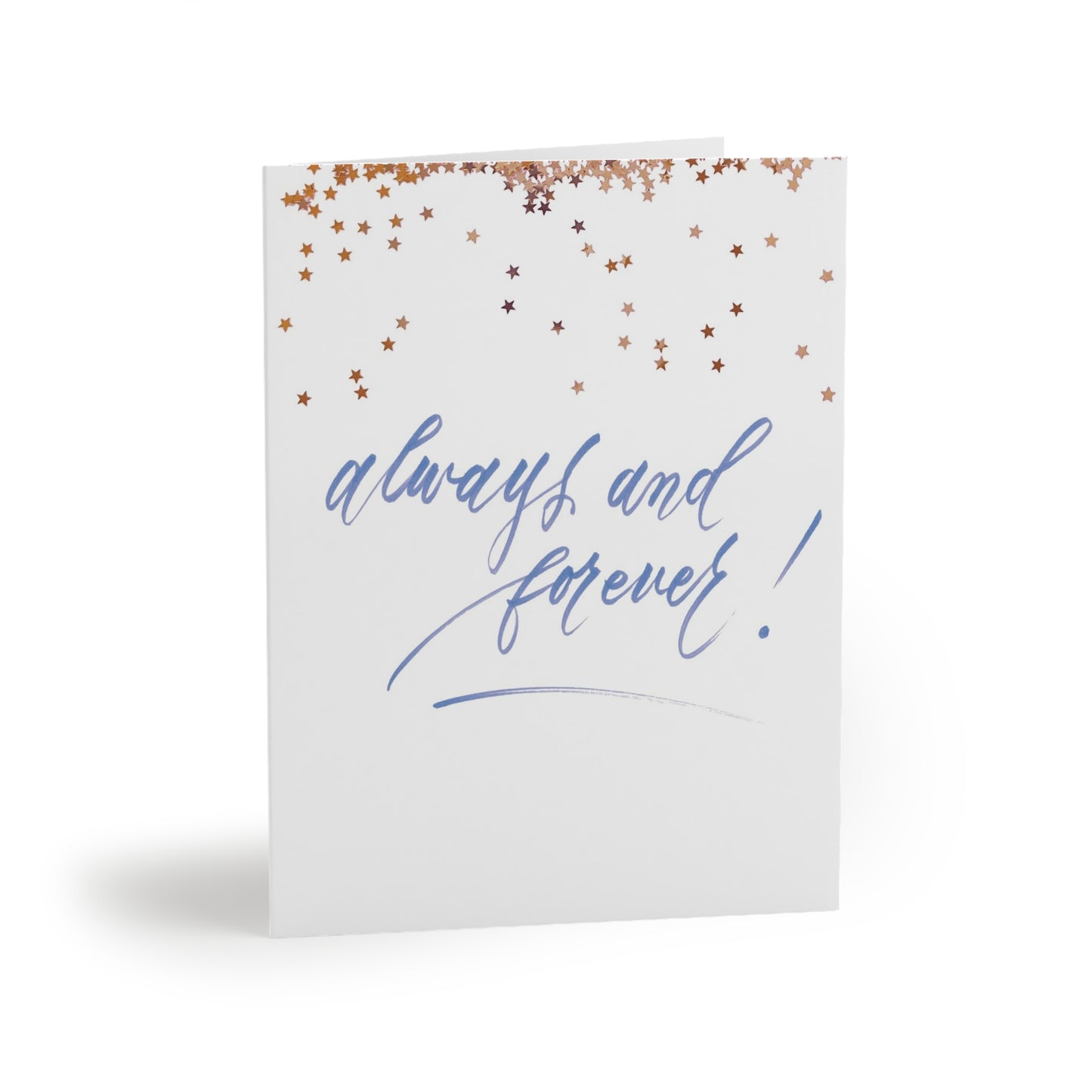 "Always and Forever" Periwinkle Script Wedding Marriage Anniversary Greeting Card - Celebrations #10