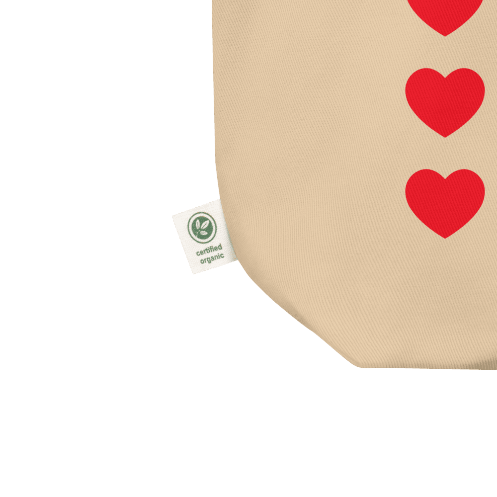 Red Hearts Eco Tote Bag - Dear Daughters Design