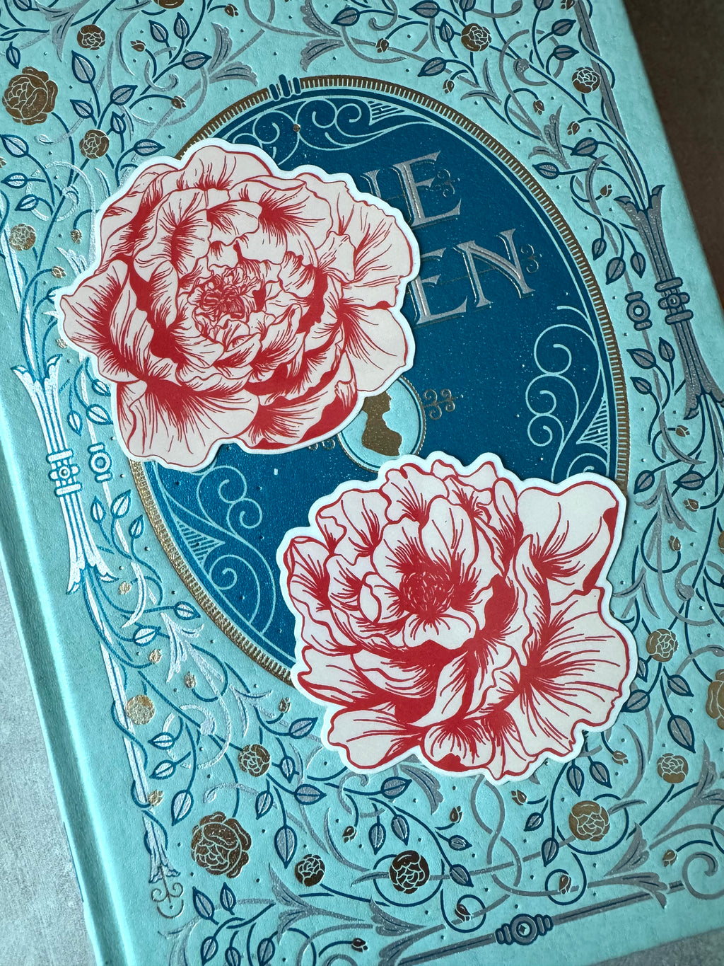 Peony Waterproof Vinyl Decal Sticker Pack of Two - Dear Daughters Design