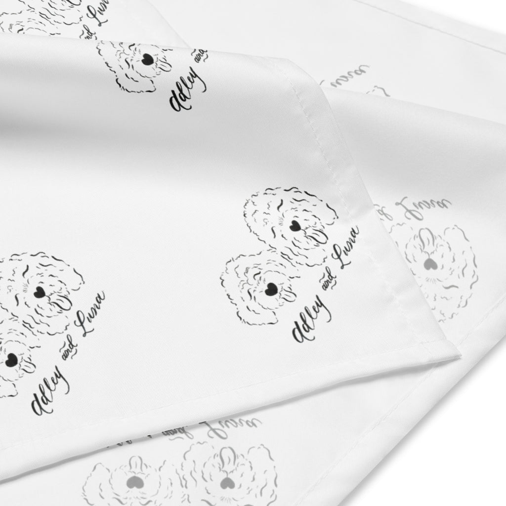 CUSTOM - Adley and Luna - 21" x 21" Bandana - CUSTOM