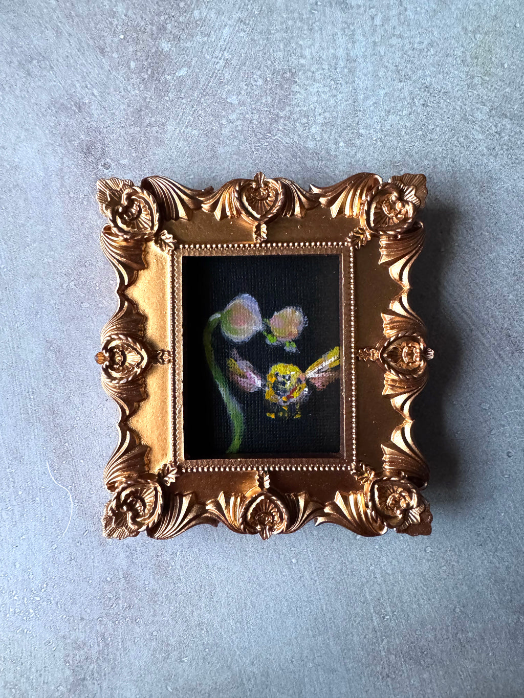 SOLD - Tiny Treasures Collection - Colony II, #2 of 6 Bumblebees & Anemones