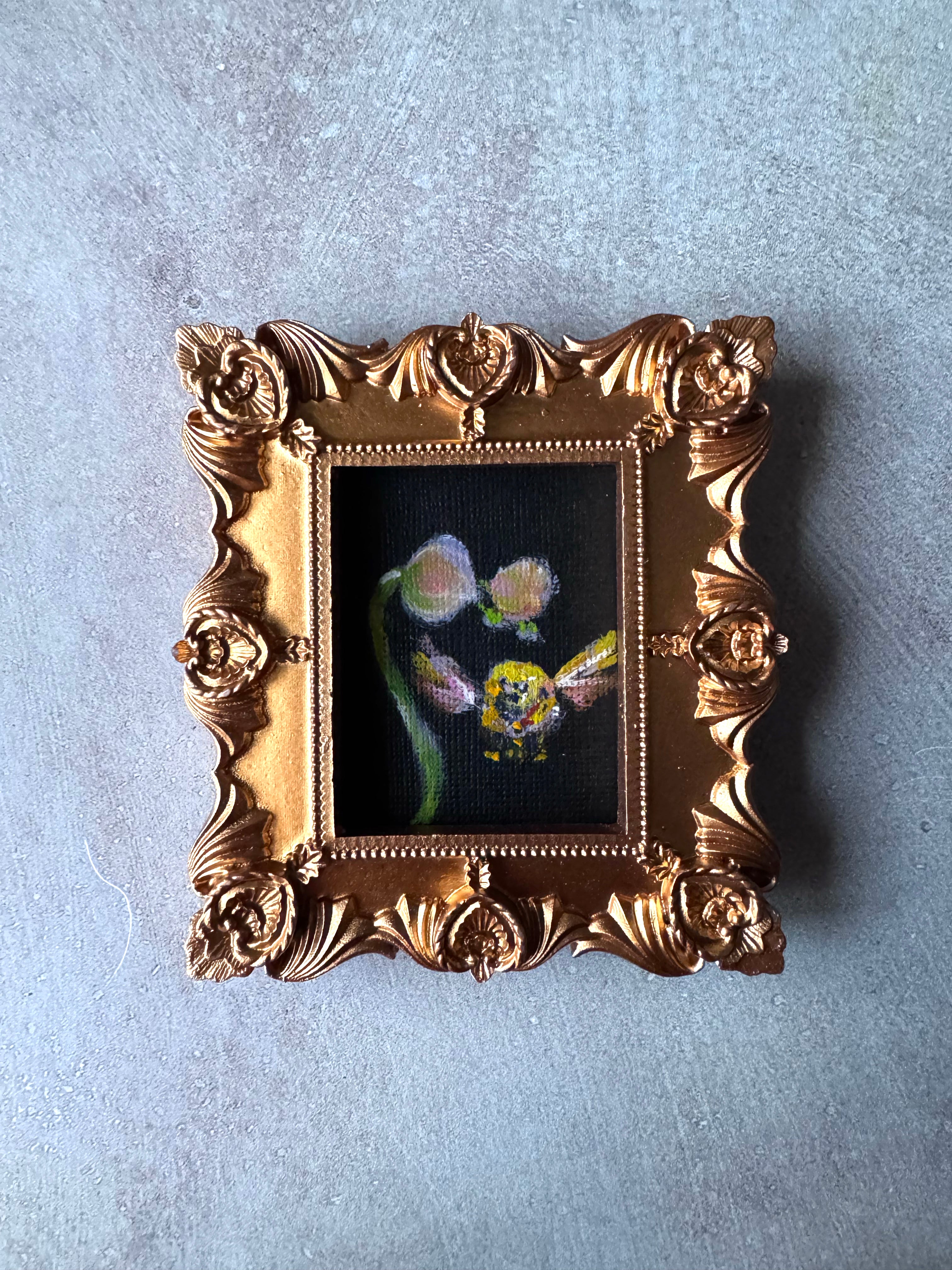 SOLD - Tiny Treasures Collection - Colony II, #2 of 6 Bumblebees & Anemones