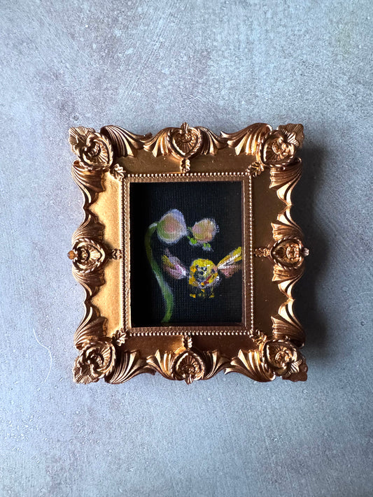SOLD - Tiny Treasures Collection - Colony II, #2 of 6 Bumblebees & Anemones
