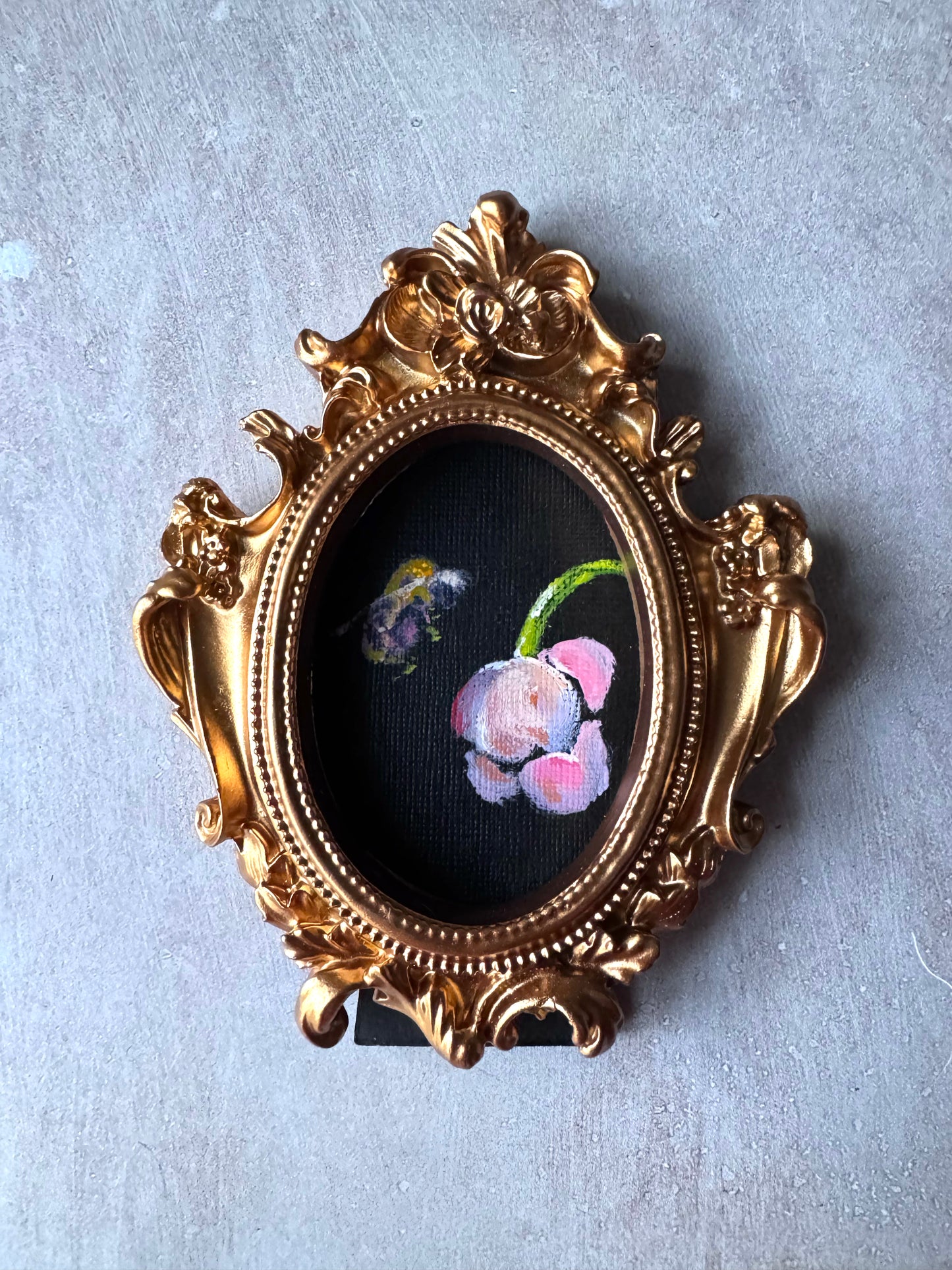 SOLD - Tiny Treasures Collection - Colony II, #5 of 6 Bumblebees & Anemones
