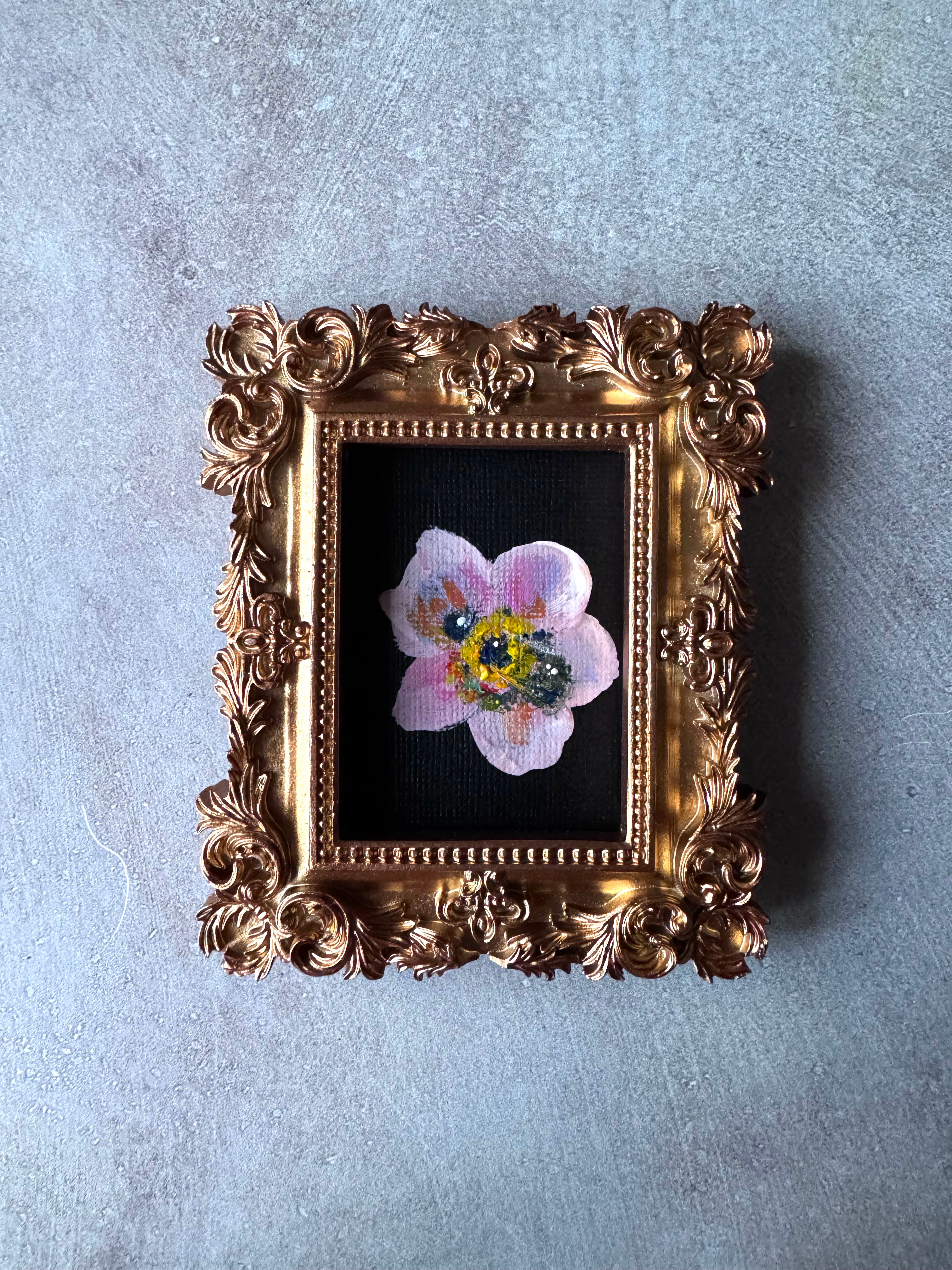 SOLD - Tiny Treasures Collection - Colony II, #6 of 6 Bumblebees & Anemones