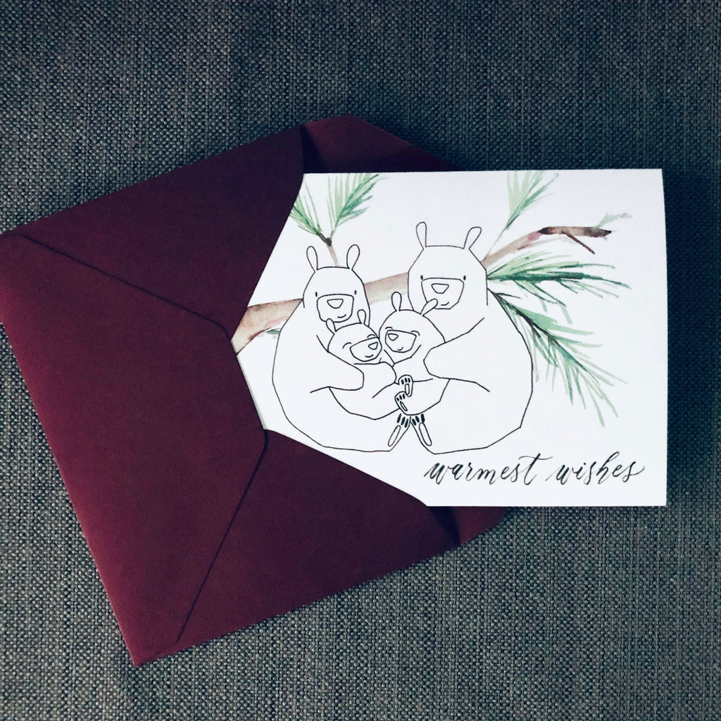 Bear-y "Warmest Wishes" Holiday Greeting Card