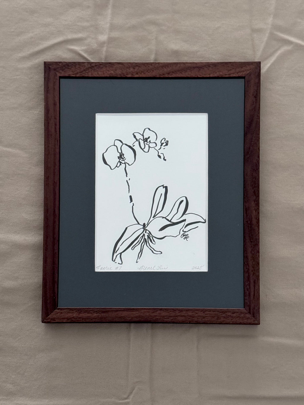 AVAILABLE - Faerie Orchid Collection #7 - Minimalist Botanical Art - Original Painting – Flora Fine Art by NJ Artist