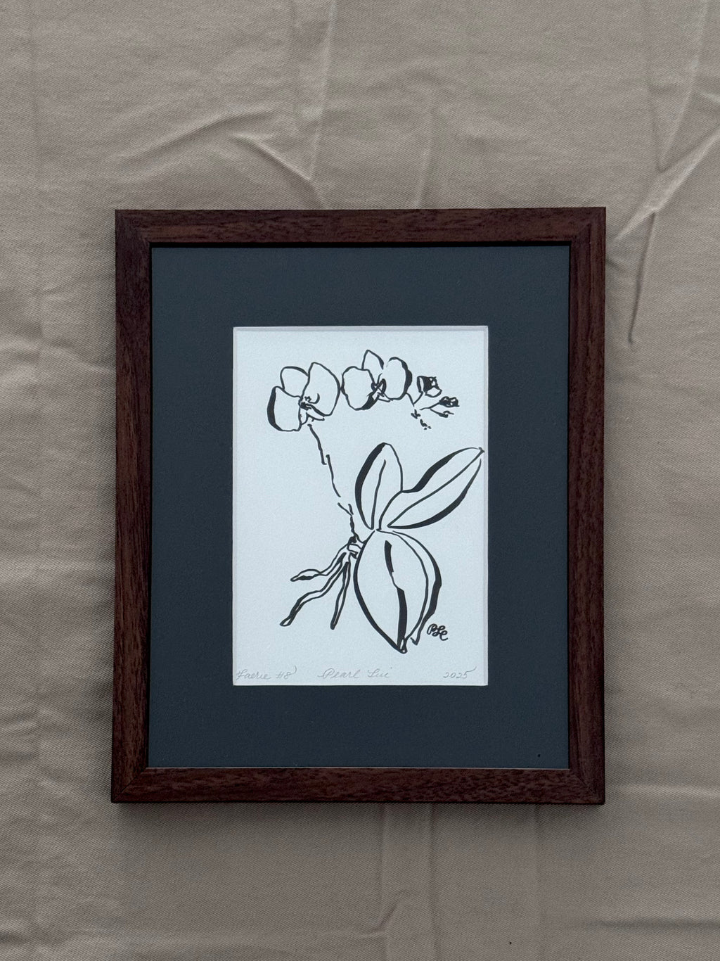 AVAILABLE - Faerie Orchid Collection #8 - Minimalist Botanical Art - Original Painting – Flora Fine Art by NJ Artist