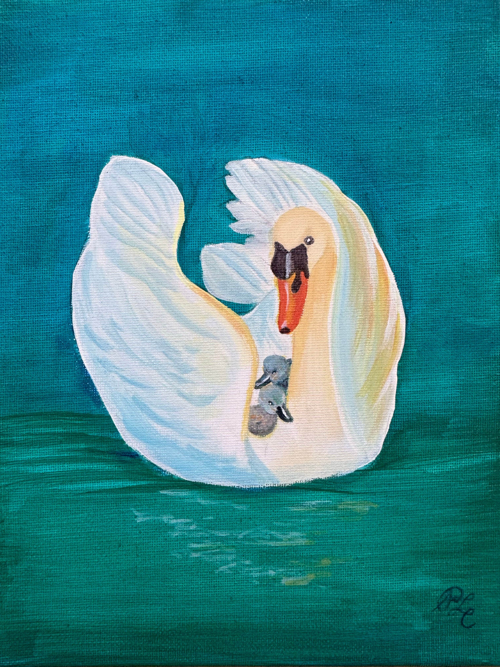 Original Painting: Loving Gaze, Gentle Glide - Dear Daughters Design
