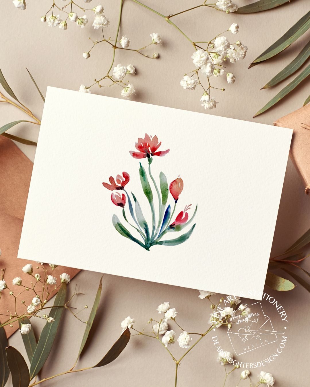 South Street Gardens - Saturday, January 31, 2026, 10-11:30am, Morristown, NJ - Learn Watercolor Florals & Winter Greetings Workshop