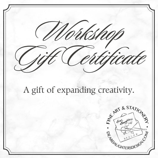 Workshop Gift Certificate - The Best Gifts Are Experiences!