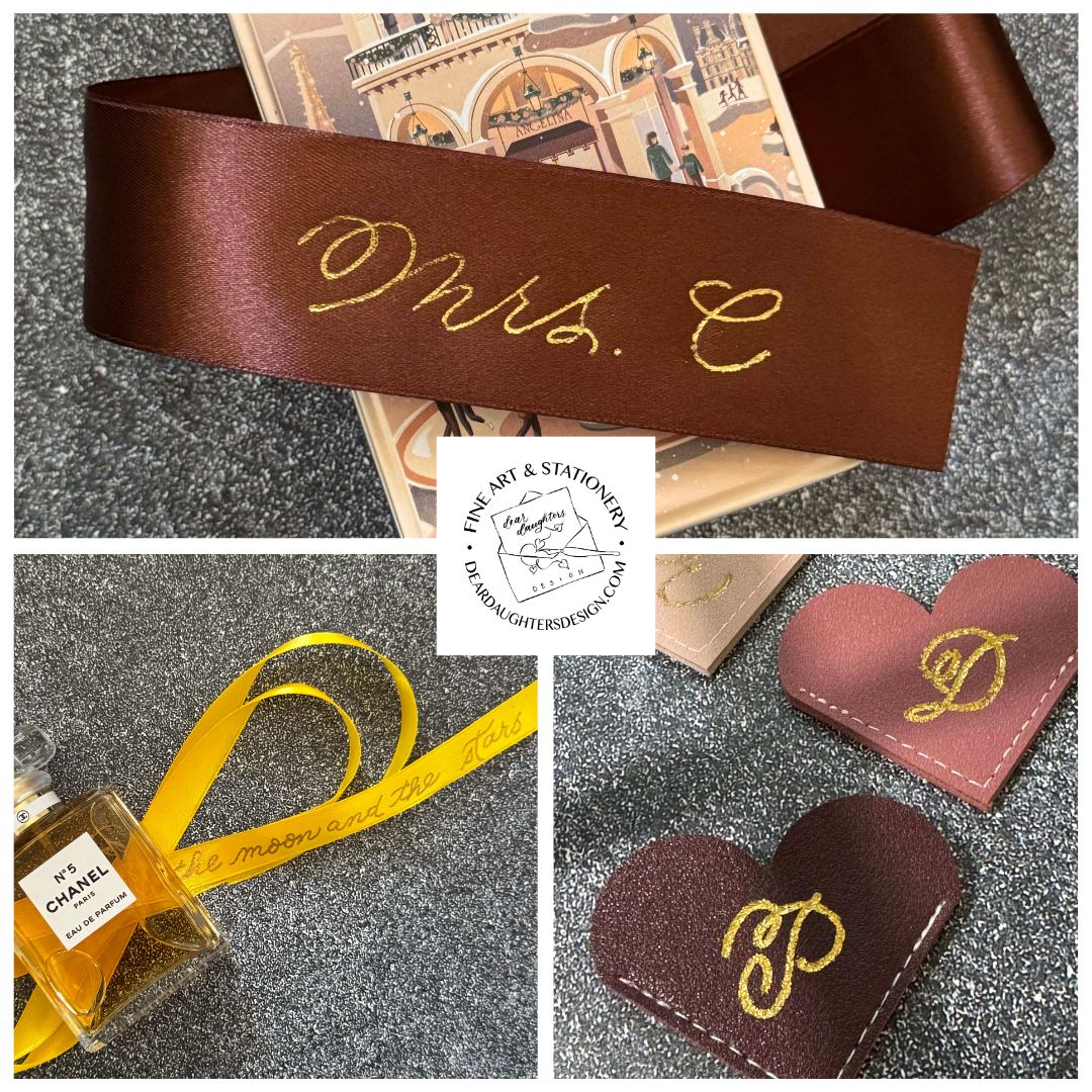 Set of 6 Ribbon Place Cards: Unique Place Card Idea