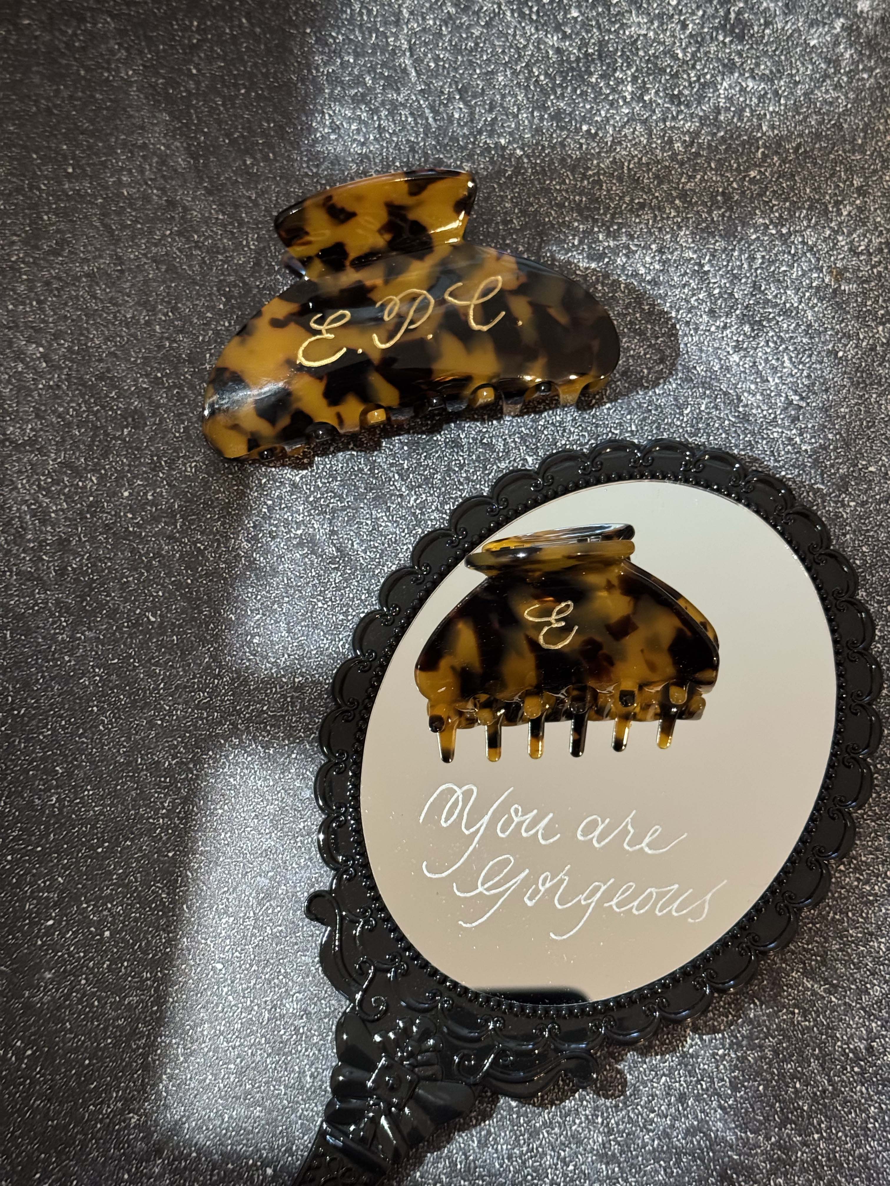 Personalized Engraving Service on Mirror: Custom Name, Message on Gift