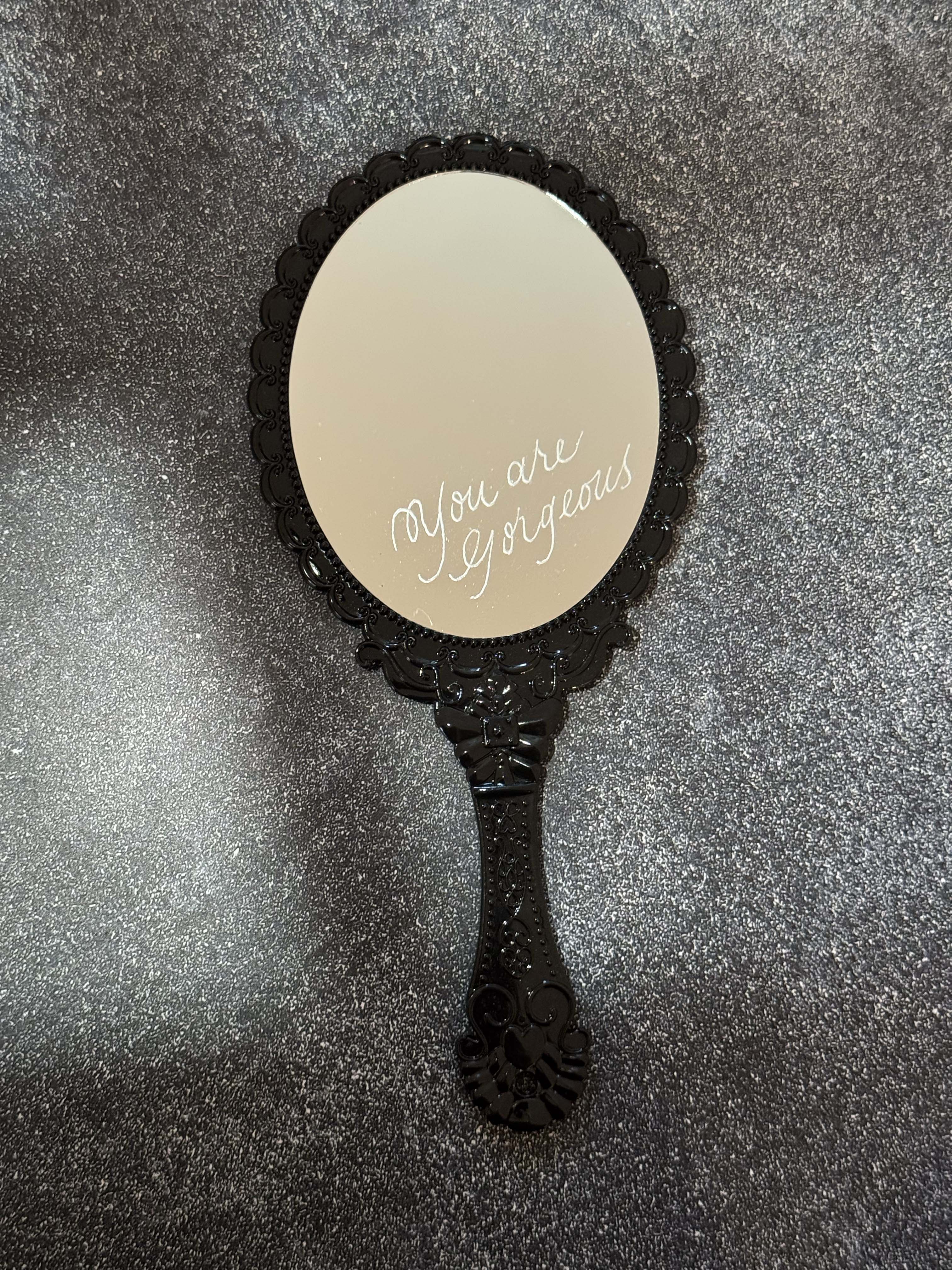 Personalized Engraving Service on Mirror: Custom Name, Message on Gift