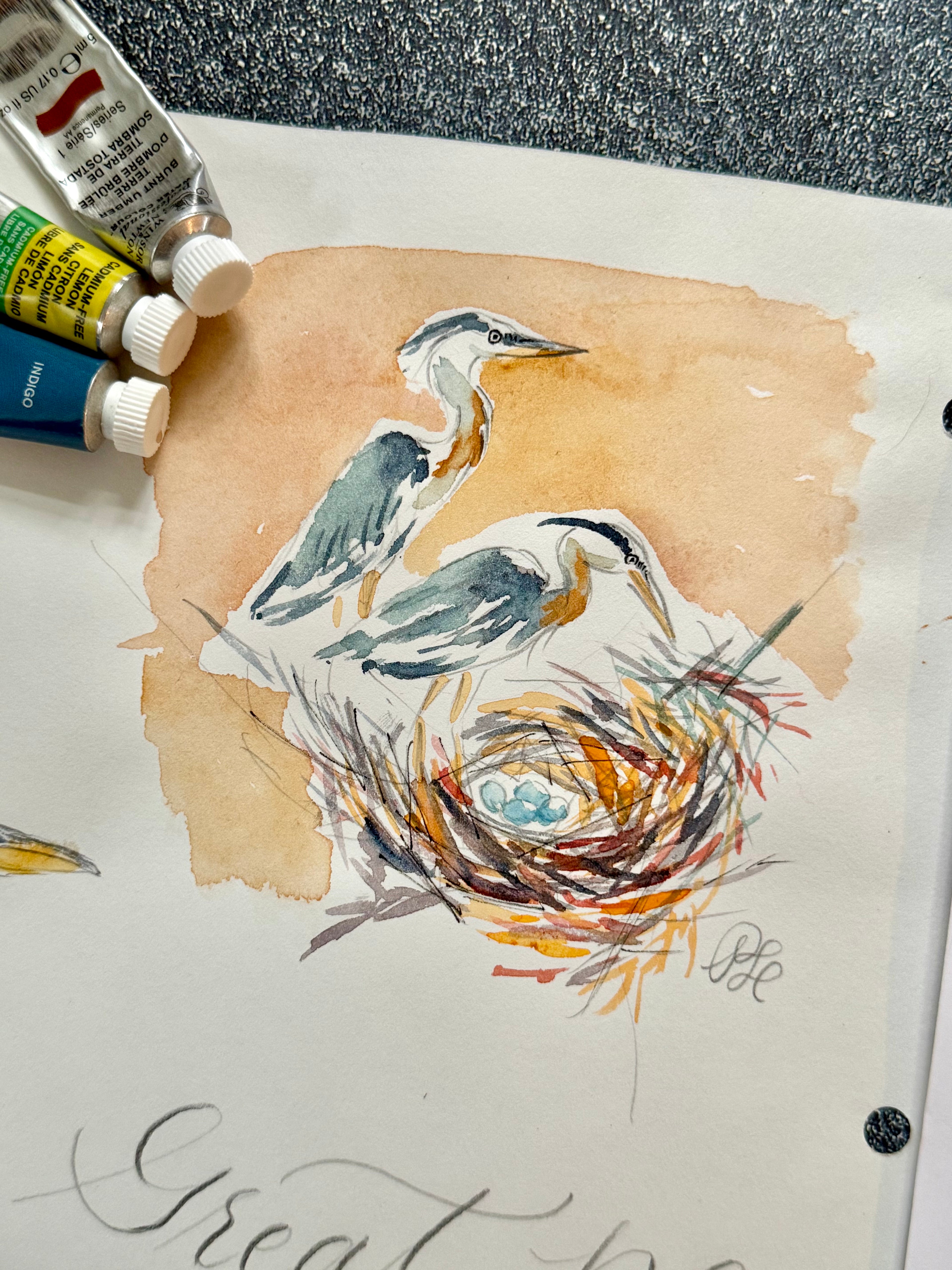 Hand-painted & Hand-drawn Flora & Fauna Custom Original Art (Unframed) - Dear Daughters Design