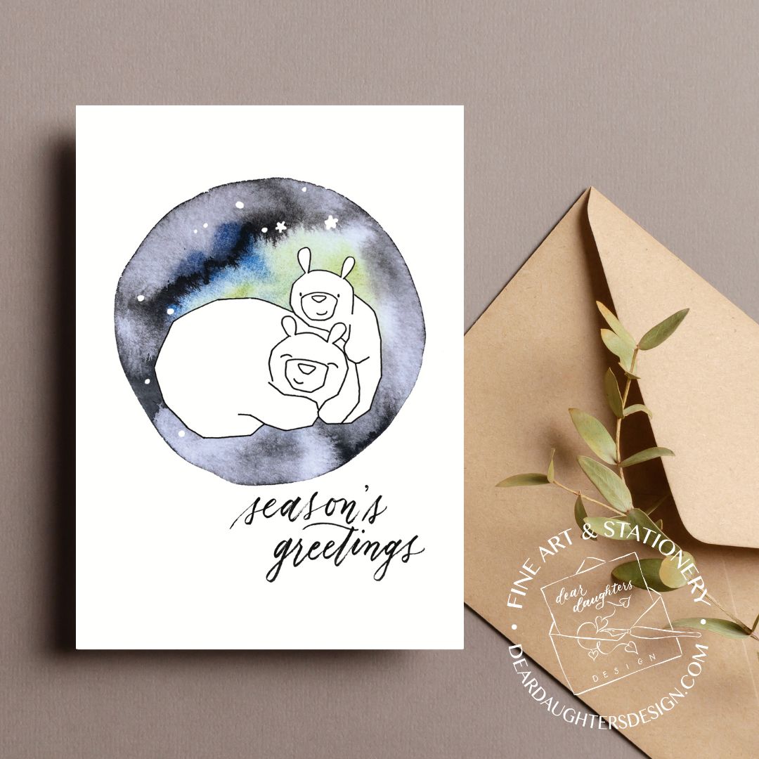 Bear-y Huggy Hygge "Season's Greetings" Holiday Card
