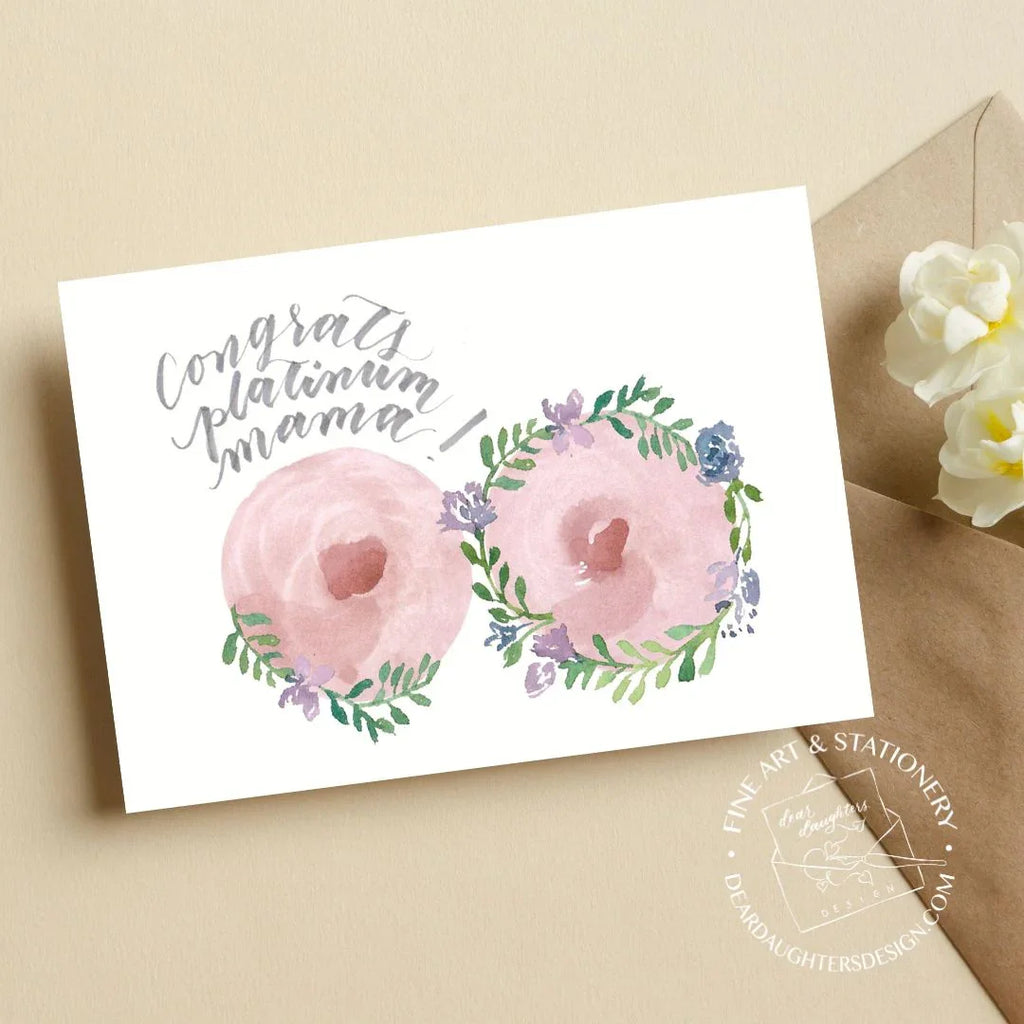 Platinum Breastfeeding Award Card - Congrats Platinum Mama Two Years Breastfeeding