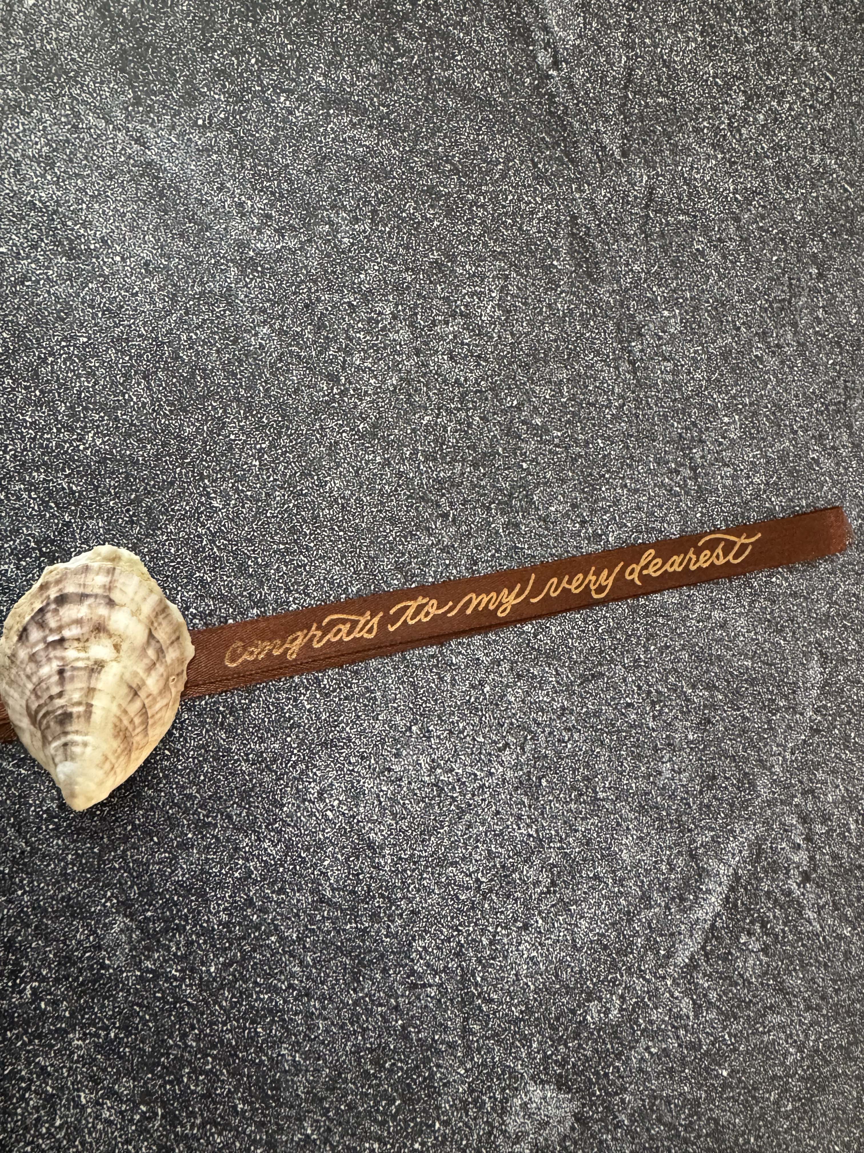 Personalized Hot-Foiled Message on Ribbon - Perfect for Weddings & Graduations