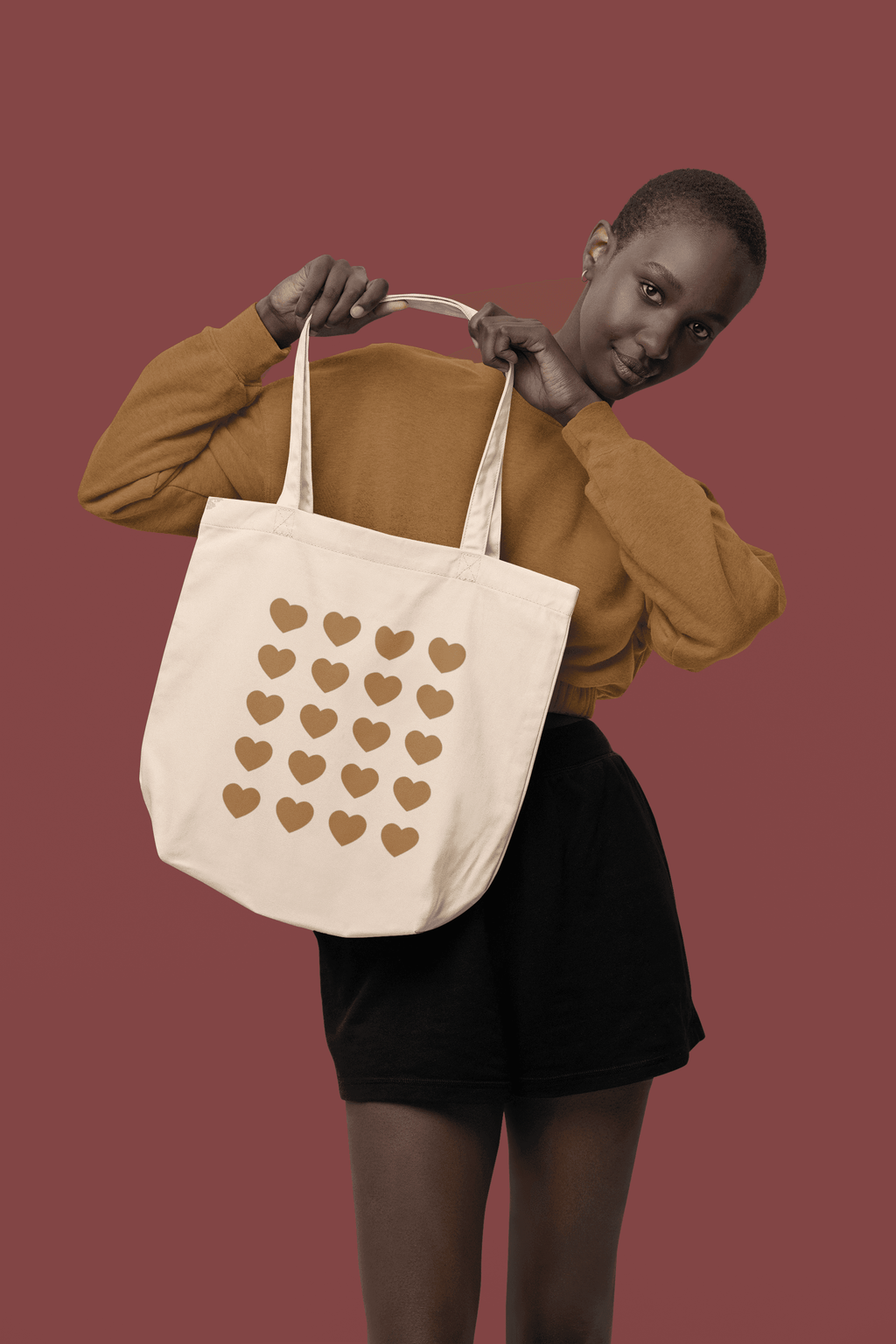 Fawn Hearts Eco Tote Bag - Dear Daughters Design