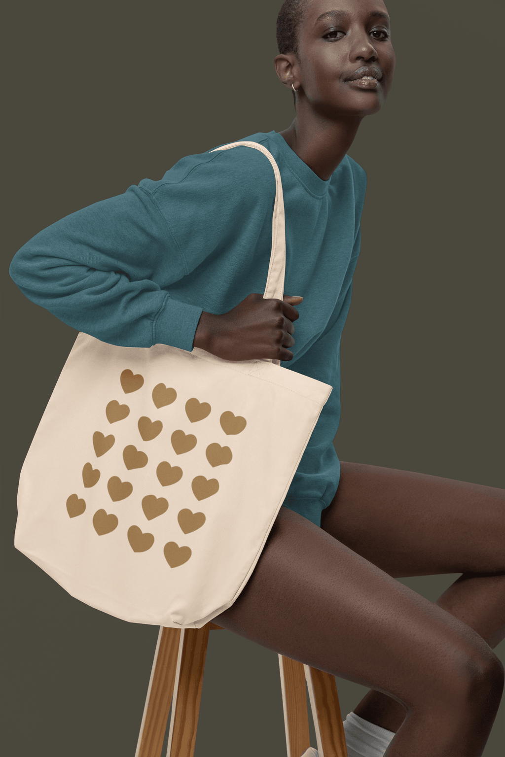 Fawn Hearts Eco Tote Bag - Dear Daughters Design