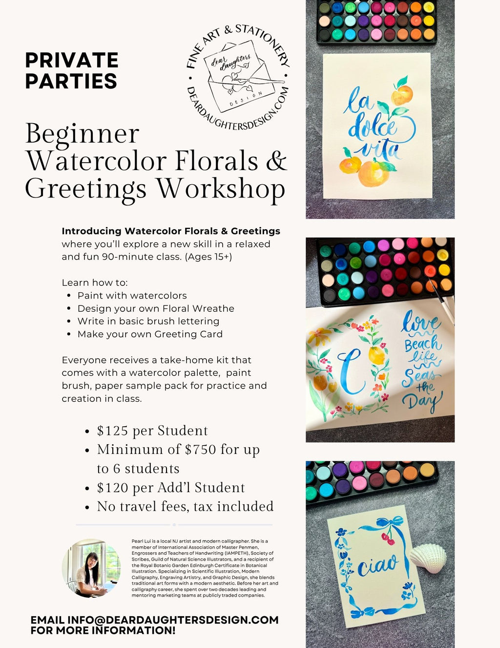 Private Parties & Private Workshops