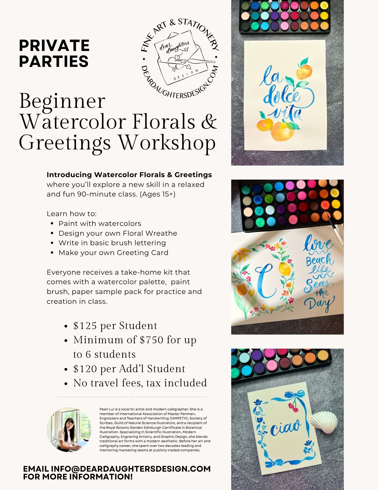 Private Parties & Private Workshops