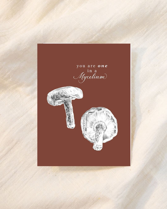 Cute & Funny Mushroom Birthday or Thank You Greeting Card for Mushroom Lovers